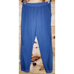 Alive Mens Athletic Pants size M Solid Gray Quick Dry, Side Pockets,Pull-on